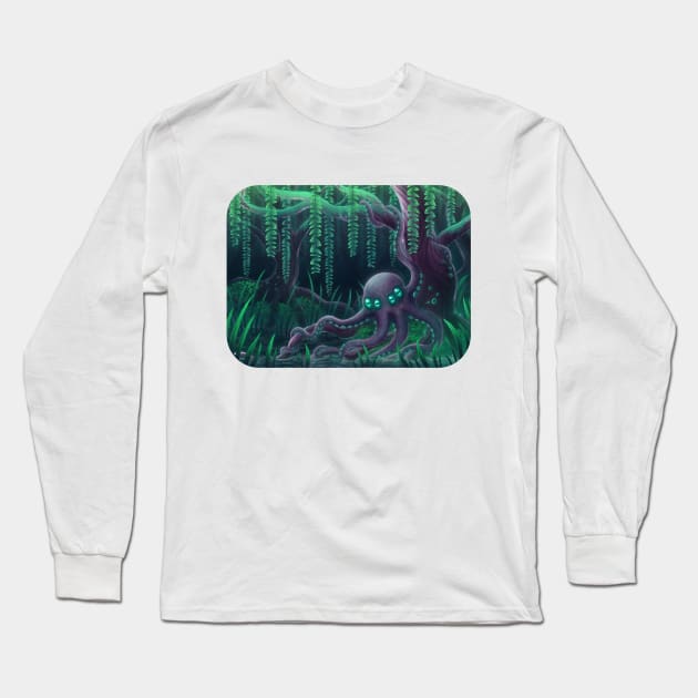 Tree Climbing Octopus Long Sleeve T-Shirt by DoomedDreamer